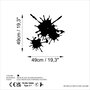 Wallity Reloj de Pared Decorativo de Metal Negro
